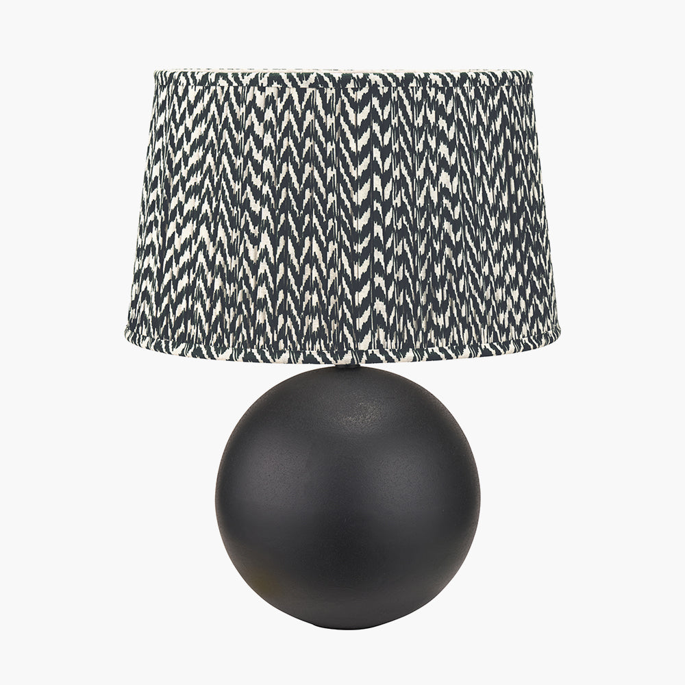 Benio Matt Black Metal Spherical Table Lamp - Base Only